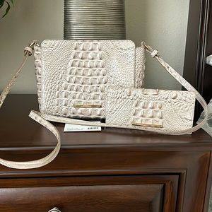 Brahmin Carrie Pumice Melbourne and Matching Ady Wallet